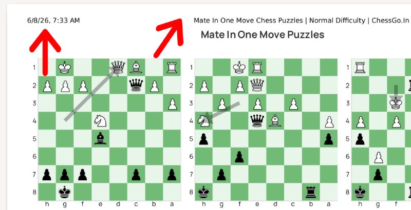 ChessGo Chess Puzzle PDF with headers footers
